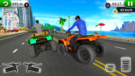 اسکرین شات برنامه ATV City Traffic Racing Games 2019 7