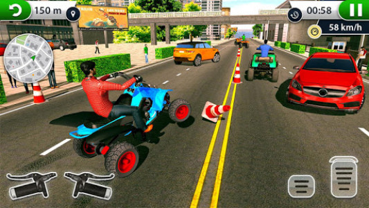 اسکرین شات برنامه ATV City Traffic Racing Games 2019 5