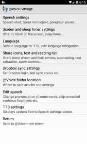 اسکرین شات برنامه @Voice Aloud Reader (TTS) 7