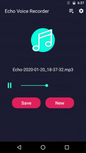 اسکرین شات برنامه Echo Voice Recorder 4