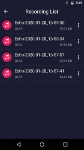 اسکرین شات برنامه Echo Voice Recorder 5