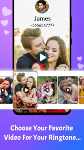 اسکرین شات 4 برنامه Love Video Ringtone for Incomi