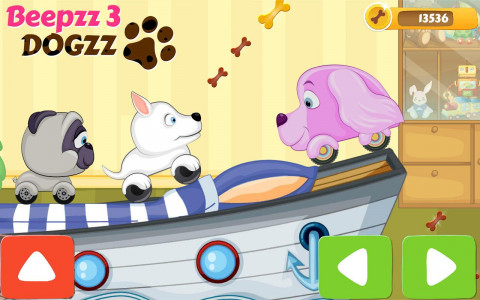اسکرین شات بازی Racing games for kids - Dogs 1