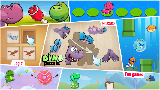 اسکرین شات بازی Kids puzzle - Dinosaur games 1