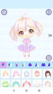 اسکرین شات 3 برنامه Cute Girl Avatar Maker 2