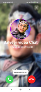 اسکرین شات برنامه Balveer Call Baal Veer Video Call and Fake Chat 2