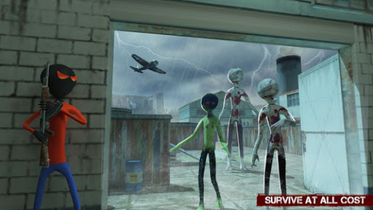 اسکرین شات برنامه City Stickman Zombie Dead Hunter Survival 8