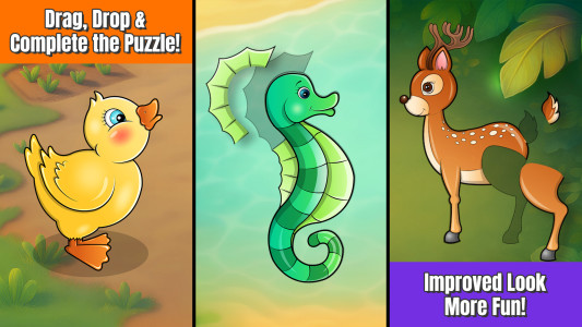 اسکرین شات 1 بازی Toddler puzzles - Animal games