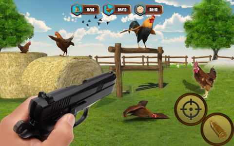 اسکرین شات برنامه Bird Hunting Chicken Shooting Aim Wild Hen Hunt 1