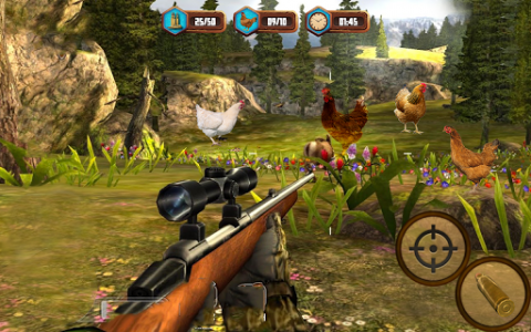اسکرین شات برنامه Bird Hunting Chicken Shooting Aim Wild Hen Hunt 2