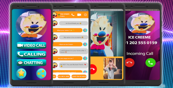 اسکرین شات بازی ice cream Video 📹 Audio 🎧 Chat 💬 Simulator 2