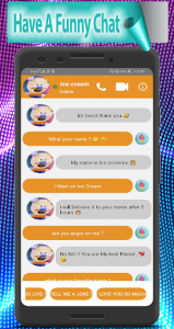 اسکرین شات بازی ice cream Video 📹 Audio 🎧 Chat 💬 Simulator 3