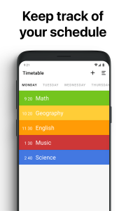 اسکرین شات برنامه Class Timetable - Schedule App 1