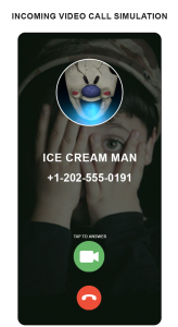 اسکرین شات برنامه video fake call simulation for ice cream man 3