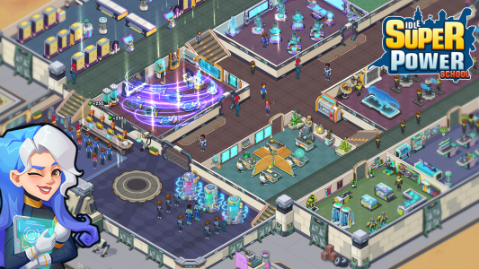 اسکرین شات 1 بازی Idle Superpower School