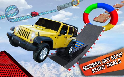 اسکرین شات 1 برنامه Impossible Jeep Stunt Driving