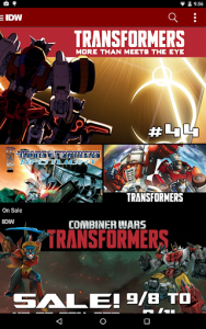اسکرین شات برنامه Transformers Comics 5