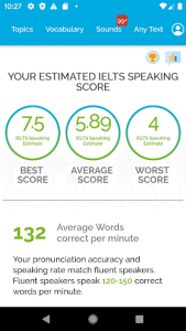 اسکرین شات برنامه IELTSAce - Instant IELTS speaking score 8