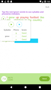 اسکرین شات برنامه IELTSAce - Instant IELTS speaking score 4