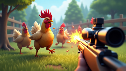 اسکرین شات 3 بازی Chicken Gun Attack Shooter