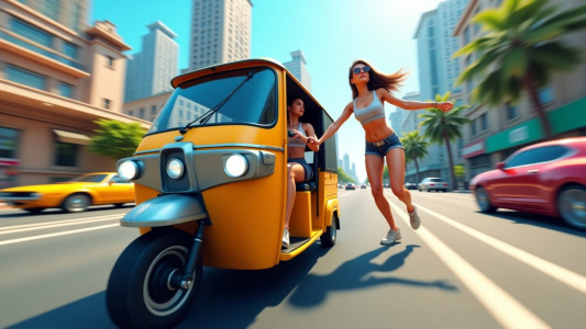 اسکرین شات 1 بازی Tuk Tuk Rickshaw City Driving