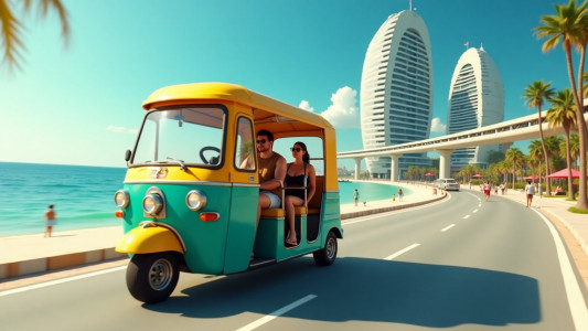 اسکرین شات 5 بازی Tuk Tuk Rickshaw City Driving