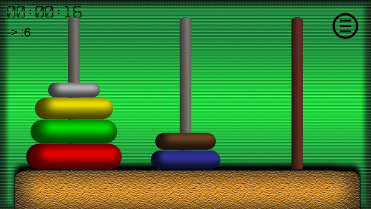 اسکرین شات 1 بازی Tower of Hanoi