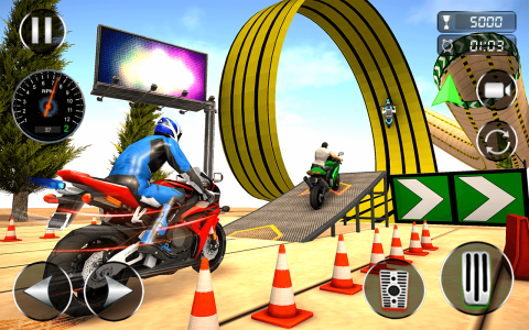 اسکرین شات 8 برنامه Mega Ramp Bike Stunt Games 3D