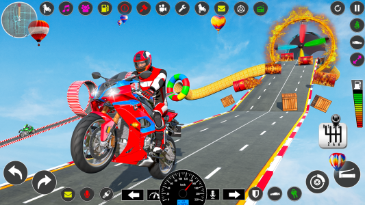 اسکرین شات 4 برنامه Mega Ramp Bike Stunt Games 3D