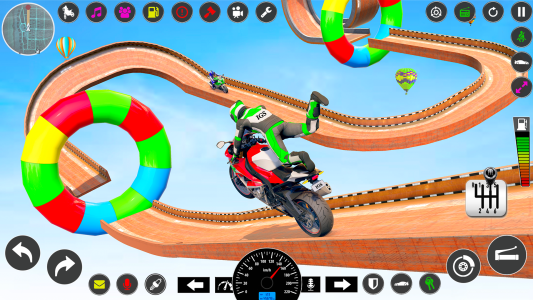 اسکرین شات 2 برنامه Mega Ramp Bike Stunt Games 3D