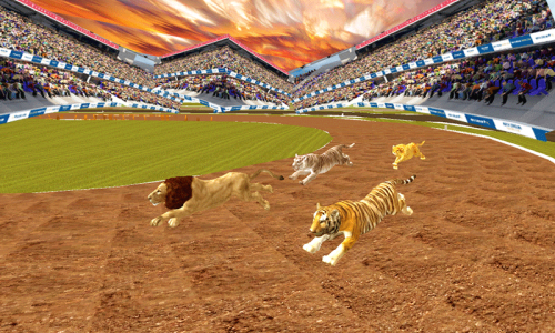 اسکرین شات بازی Wild lion, dog, Tiger animal racing simulator 3d 1