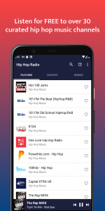 اسکرین شات 1 برنامه HIP HOP RADIO - Rap, R&B Music