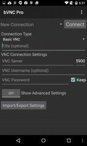 اسکرین شات برنامه bVNC: Secure VNC Viewer 1