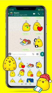 اسکرین شات برنامه Baby Chicken Emoji Stickers 1