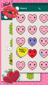 اسکرین شات برنامه Candy Hearts Valentine Emoji Stickers 5