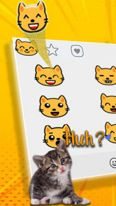 اسکرین شات برنامه Crazy Cats Emoji Stickers 3