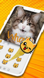 اسکرین شات برنامه Crazy Cats Emoji Stickers 5