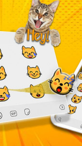 اسکرین شات برنامه Crazy Cats Emoji Stickers 4