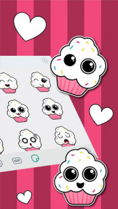 اسکرین شات برنامه Cute Cupcakes Emoji Stickers 4