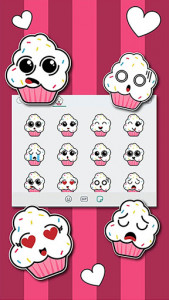 اسکرین شات برنامه Cute Cupcakes Emoji Stickers 5