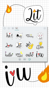 اسکرین شات برنامه Cute Word Doodle Emoji Stickers 5
