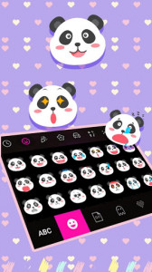 اسکرین شات برنامه Cute Panda Emoji Stickers - Add to Chats App Free 4