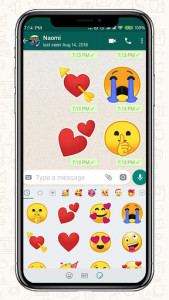اسکرین شات برنامه Emoji One Stickers for Chatting apps(Add Stickers) 2