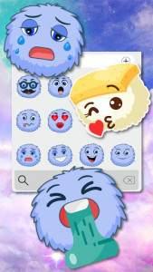 اسکرین شات برنامه Fluff Ball Emoji Stickers 4