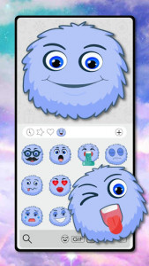 اسکرین شات برنامه Fluff Ball Emoji Stickers 1