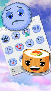 اسکرین شات برنامه Fluff Ball Emoji Stickers 3