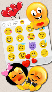 اسکرین شات برنامه Forever In Love Emoji Stickers 4