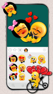 اسکرین شات برنامه Forever In Love Emoji Stickers 1