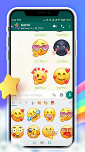 اسکرین شات برنامه Funky Cool Emoji Stickers 1