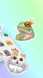 اسکرین شات برنامه Funny Animal Emoji Stickers 4